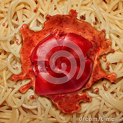 Spaghetti Tomato Stock Photo