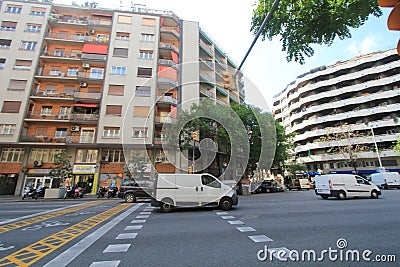 Neighbourhood, metropolitan, area, residential, urban, condominium, building, mixed, use, infrastructure, car, town, apartment, ci Editorial Stock Photo