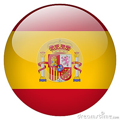 Spain Button Stock Photo