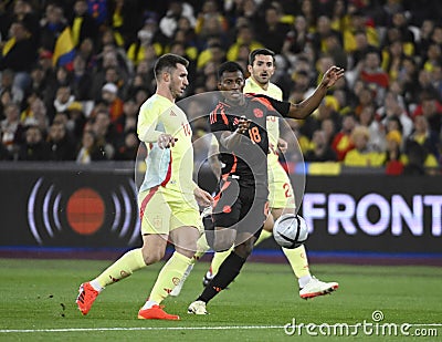 Spain and Colombia football Editorial Stock Photo