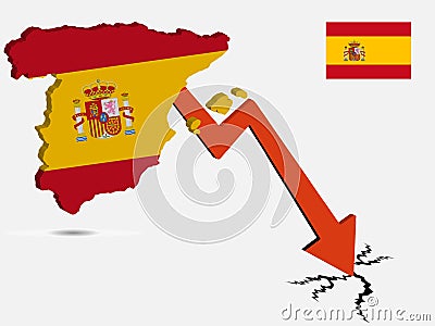 Spain economic crisis concept Vector illustration eps 10 Vector Illustration