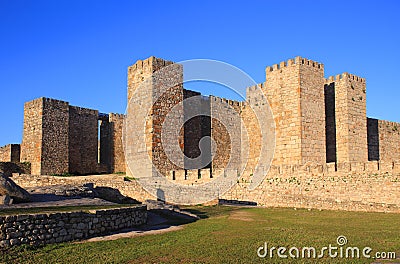 Spain, Extremadura, Caceres, Medieval castle of Trujillo. Stock Photo