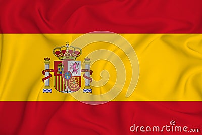 Spain flag on the background texture. Concept for designer solutions Stock Photo