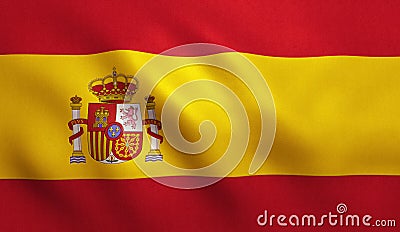 Spain Flag Cartoon Illustration