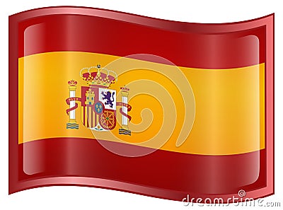 Spain Flag Icon Vector Illustration