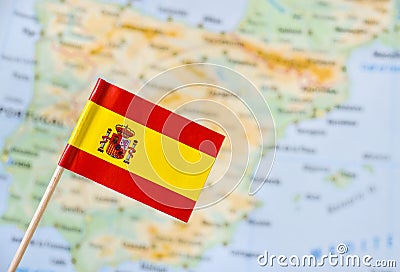 Spain flag Stock Photo