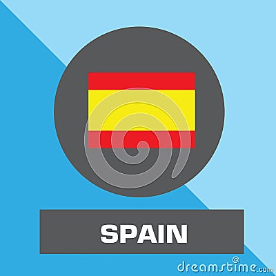 Spain flag vector Vector Illustration