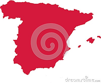 Spain map vector Vector Illustration