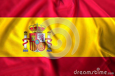 Spain flag illustration Cartoon Illustration