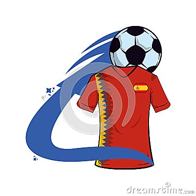 Spain soccer tshirt Vector Illustration