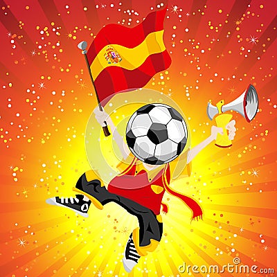 Spain Soccer Winner. Vector Illustration