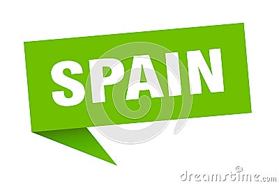 Spain sticker. Spain signpost pointer sign. Vector Illustration