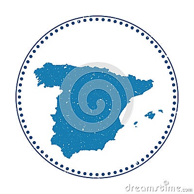 Spain sticker. Vector Illustration