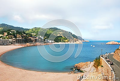 Spain. Tossa de Mar. Catalonia. Nice view of the sea. The Mediterranean coast. Stock Photo