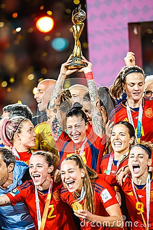 Spain vs England: Final - FIFA Women's World Cup Australia & New Zealand 2023 Editorial Stock Photo