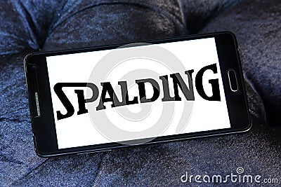 Spalding sports equipment company logo Editorial Stock Photo