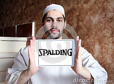Spalding sports equipment company logo Editorial Stock Photo