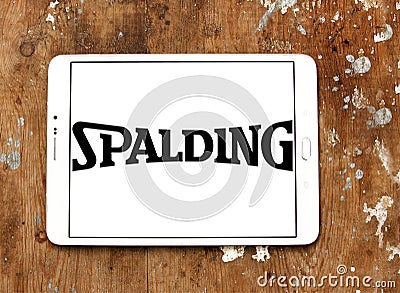 Spalding sports equipment company logo Editorial Stock Photo