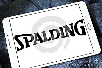 Spalding sports equipment company logo Editorial Stock Photo