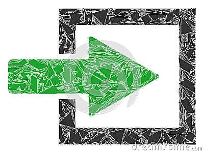 Spall Mosaic Import Arrow Icon Vector Illustration