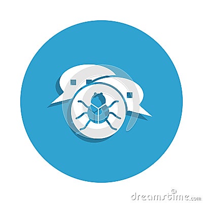 spam attack icon in badge style. One of cyber security collection icon can be used for UI, UX Stock Photo