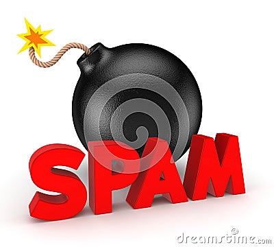 SPAM concept. Cartoon Illustration