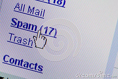 Spam email mailbox folder Stock Photo