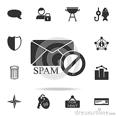spam mail blocker icon. Detailed set of web icons. Premium quality graphic design. One of the collection icons for websites, web d Stock Photo