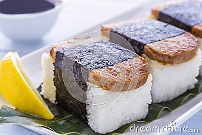 Spam Musubi Stock Photo