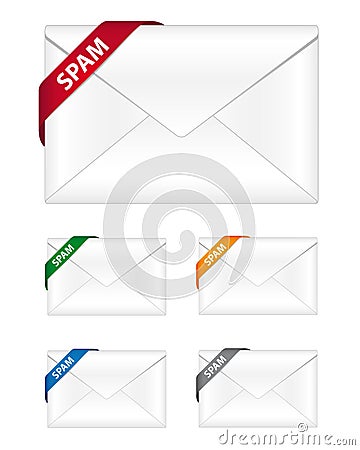 Spam newsletter icons Vector Illustration