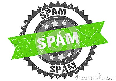 spam stamp. spam grunge round sign. Vector Illustration