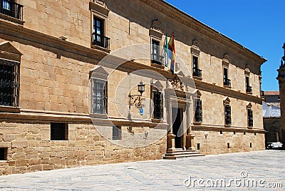 The Parador in the Plaza de Vazquez de Molina, Ubeda, Spain. Editorial Stock Photo