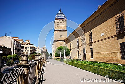 View of the Santiago Hospital, Ubeda, Spain. Editorial Stock Photo