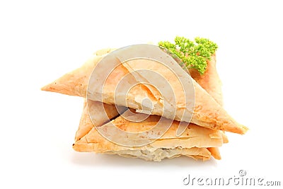 Spanakopita triangles Stock Photo