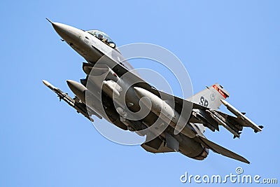 US Air Force F-16C fighter jet plane Editorial Stock Photo