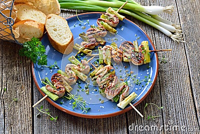 Spanish appetizers with grilled pork Stock Photo