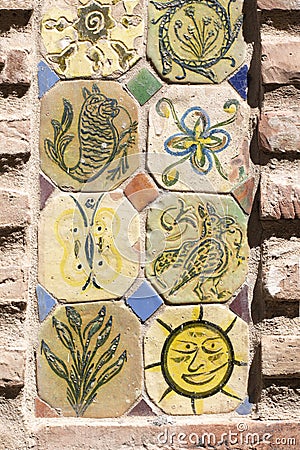 spanish azulejo tiles Stock Photo