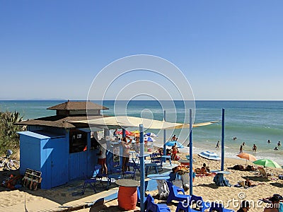 Spanish beach bar in summer Editorial Stock Photo