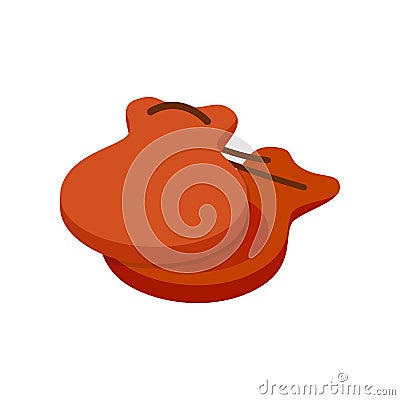 Spanish castanets icon, isometric 3d style Vector Illustration