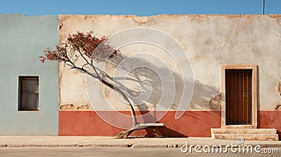 Spanish Enlightenment: Deconstructivist Architecture With Twisted Branches Stock Photo