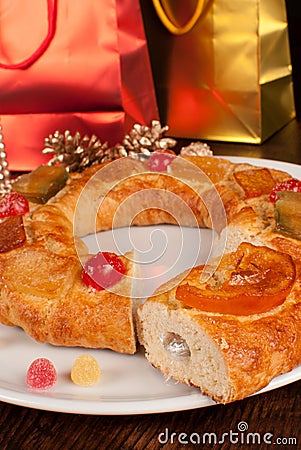 Spanish Epiphany bagle Stock Photo