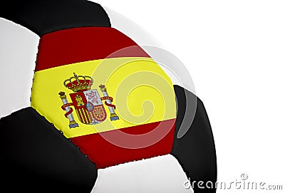 Spanish Flag - Football Stock Photo