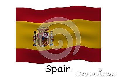 Spanish flag icon, Spain country flag vector illustration Vector Illustration
