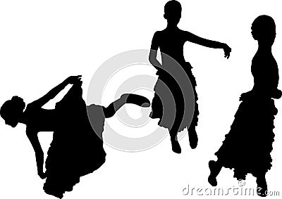 Spanish flamenco dancer Vector Illustration