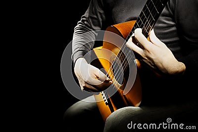 Spanish guitar man Stock Photo