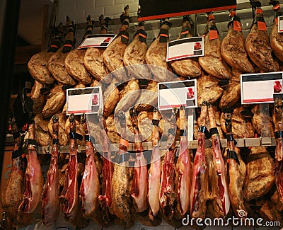 Spanish Ham Stock Photo