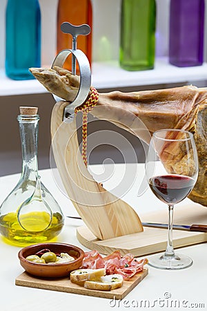 Spanish jamon Iberico Stock Photo