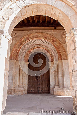 Entrance of Ermita de la Virgen de las Vegas, Requijada, Spain Stock Photo