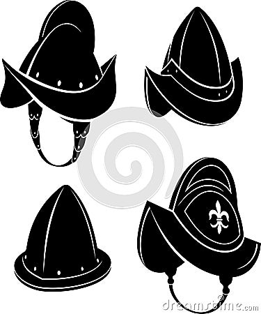 Spanish Morion Helmet Set Stock Photo