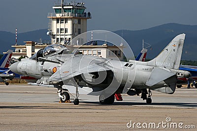 Spanish Navy AV-8B Harrier jump jet Editorial Stock Photo